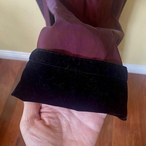 Mycra Pac Designerware Velvet Reversible Rain Coat Whimsy Goth Cape Hooded RARE - Picture 9 of 16